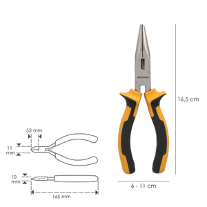 Pinze a becchi dritti 150 mm. Acciaio DIN 5745 - Product Image 2