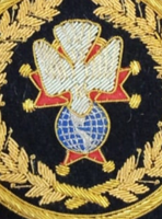 Logo personnalisé Designer 100% Bullion Wire Crest Blazer brodé à la main Insignes d'or de poche