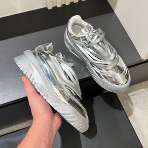 Baskets décontractées de créateur en maille de nylon, semelles épaisses grecques, noir triple, blanc, multicolores, respirantes, chaussures automne-printemps - Product Image 2