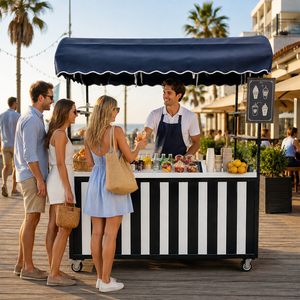 Chariot de vente de crème glacée mobile Etodevice, chariot alimentaire commercial extérieur personnalisé - Product Image 1