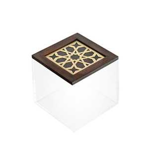 Premium Chocolate Lacquer Finish for Festive Ramadan and Eid Gift <b>Storage</b> and Home Decoration Handcrafted Acrylic MOP Inlay Box - Product Image 4