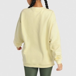Alta calidad personalizado impreso tarifa barata/precio de fábrica Sudadera con capucha de gran tamaño pulóver manga larga transpirable Color sólido Sudadera con capucha de las mujeres - Product Image 3