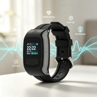 Gelang Pemantau Kesehatan Lansia L21 Jaringan 4G Roaming SIM Firmware Khusus Tersedia