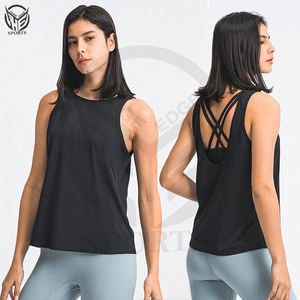 Vente en gros de débardeurs pour femmes de haute qualité, nouveaux modèles à imprimé léopard, vêtements de yoga respirants, vêtements de sport, vêtements de fitness - Product Image 5