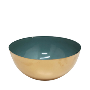 Bol profond rond Vaisselle Ustensiles de cuisine Bol en fer Revêtement en poudre rose foncé et couleur or fait à la main - Product Image 2