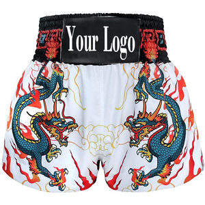 Shorts de boxe thaïlandaise et de kick-boxing écologiques à impression numérique de haute qualité, vêtements de sport personnalisés à bas prix pour l'entraînement en salle de sport pour hommes - Product Image 4