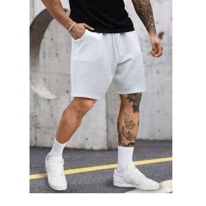 Pantalones cortos informales de algodón para hombre, pantalones deportivos con cordón, ropa de gimnasio de talla grande, pantalones cortos de verano para hombre, precio al por mayor - Product Image 1