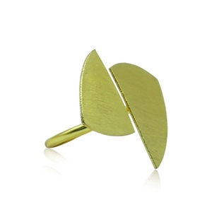 Vintage Statement Brass <b>Ring</b> 18K Gold Plated Fashionable Gemstone Inlay Children's Statement Jewelry for Gift Claw Setting - Product Image 2