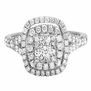 Square Shape Moissanite Cluster Diamond Engagement <b>Ring</b> In 925 Sterling Silver <b>Iced</b> Out Bridal Wedding Jewelry Gift for Women - Product Image 3