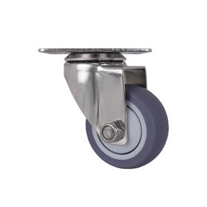 Rueda Giratoria de Acero Inoxidable 304 de 3 Pulgadas con TPR para Estantes y Armarios - Product Image 1