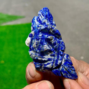 Talla de cristal de ágata lapislázuli natural | Escultura de piedra curativa, decoración del hogar, regalo | Pedidos a granel personalizados al por mayor - Product Image 1