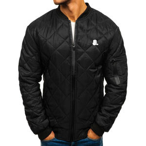 Chaqueta Bomber de Invierno para Hombre con Logo Estampado, Cierre Completo, Precio Bajo, Color Sólido, Estilo Urbano, Resistente al Viento, Secado Rápido - Product Image 1
