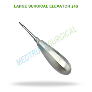 Elevador Quirúrgico Grande 34S, Elevador Quirúrgico Dental para Extracción de Dientes y Elevación de Raíces en Cirugía Oral - Product Image 2