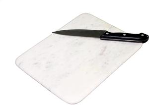 Planche à découper minimaliste blanche et élégante Dalle de découpe de designer de qualité supérieure pour la préparation des aliments et l'affichage de table dans la cuisine - Product Image 6