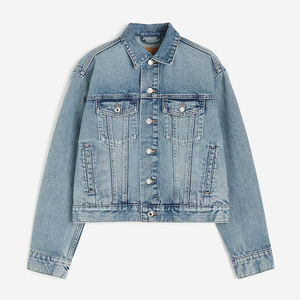 Veste en jean classique pour femme, motif uni, fermeture à boutons, tissu en coton durable, tissé au Bangladesh, décontractée, tendance, respirante, hiver - Product Image 3