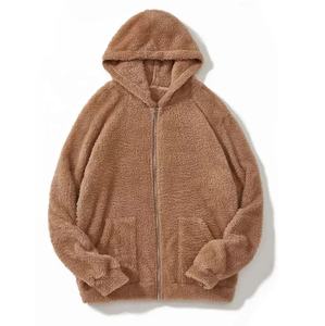 Vente en gros de sweats à capuche de qualité supérieure pour hommes et femmes, broderie avec logo personnalisé, tissu polaire Sherpa, coupe ample, pulls à capuche pour hommes de grande taille - Product Image 3