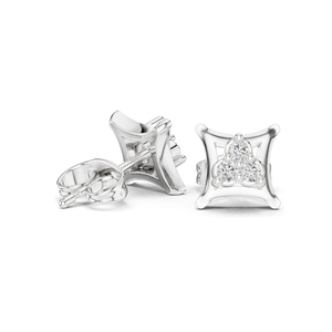 Boucles d'oreilles en grappe de diamants, clarté VVS-VS EF, diamants de laboratoire de 0,12 carat, or 18 carats, 14 carats, 10 carats et argent 925, rose, jaune, blanc - Product Image 4