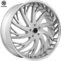 Jantes forgées sur mesure DW en 2 pièces, 24 et 26 pouces, à profil profond, en alliage chromé, jantes de luxe rétro pour voitures, 5x112, 5x114.3, 5x120