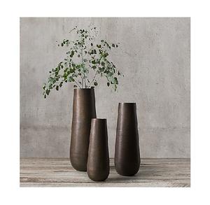 Diseño moderno de lujo hecho a mano aluminio fundido tamaño personalizado Mesa piso florero hogar sala de estar decoración plata antigua - Product Image 4