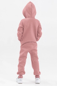 Custom Plus Size Casual Solid Adult Full <b>Zip</b> <b>Hoodie</b> Tracksuit Set Boys Girls Fleece Warm Hooded Jogger Suit Two Piece Winter - Product Image 4