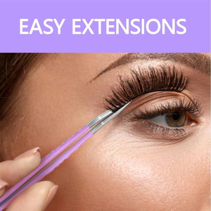 Pinces à extensions de cils professionnelles anti-magnétiques en acier inoxydable, pointe fine et lisse, poignée confortable, prise en main précise - Product Image 2