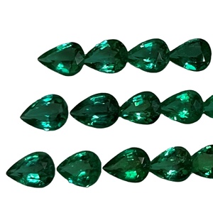 Esmeralda en forma de pera de ambian, lote de calidad fina con Color verde vivo, gran claridad y brillo, calibrado Natural, 7x5mm - Product Image 1