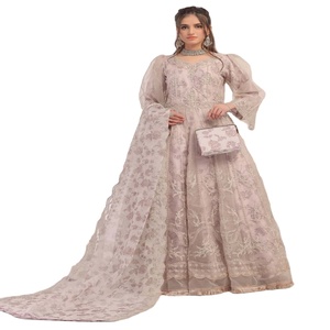 Venta al por mayor Original marca pesada diseñador Organza 3 piezas trajes indio Motis vestidos paquistaníes ropa de fiesta Lehenga Choli moda - Product Image 1