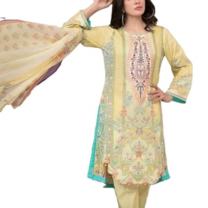 Vestido de Seda de Algodón Pakistaní de Alta Calidad, Estilo Indio-Pakistaní, Shalwar Kameez Listo para Usar, Gran Venta, para Mujer, Todas las Temporadas - Product Image 1