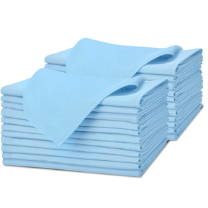 Carré de coton bleu poussiéreux fait à la main 60x60cm serviettes de Cocktail doux lavé décor de Table Bar fête de mariage en gros inde - Product Image 1