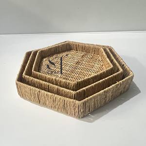 High Quality Rattan <b>Tray</b> Handmade Natural Wicker Serving <b>Trays</b> Decorative <b>Trays</b> Tableware Manufacturing in Vietnam - Product Image 1
