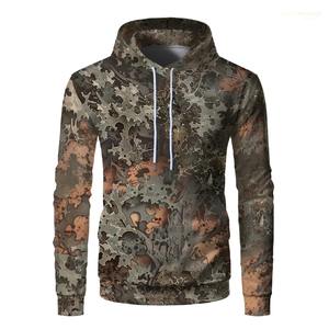 Sweats à capuche camouflage imprimer rayures bloc de couleur hommes sweats à capuche pour hommes motif coloré lâche rue haut bouton à manches courtes t-shirts - Product Image 6