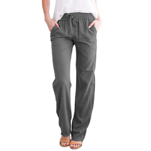 Estilo caliente señoras cintura alta 100% algodón polar Joggers pantalones de chándal pantalones casuales sueltos pierna ancha XL señoras conjunto de dos piezas Logo - Product Image 2