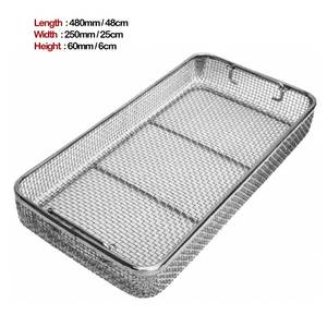 Plateau en maille métallique, panier de stérilisation pour instruments chirurgicaux et dentaires, support de rangement en acier inoxydable, plateau médical homologué CE SURGINEXA - Product Image 4