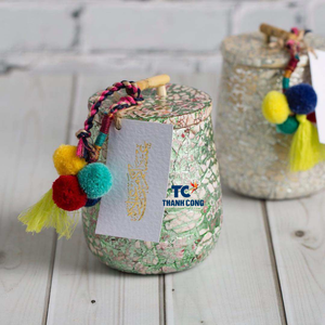 Caja de regalo de bambú al por mayor con incrustaciones de cáscara de huevo Decoración elegante hecha a mano para el Ramadán Eid árabe regalo de vacaciones y uso de exhibición - Product Image 1