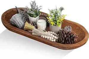 Tazón de masa de madera de mango tallado a mano al mejor precio para la decoración del hogar y la habitación de la granja - Product Image 3