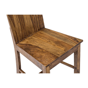 Silla de madera maciza Sheesham con 45cm de altura de asiento ecológica para armarios de bar - Product Image 6