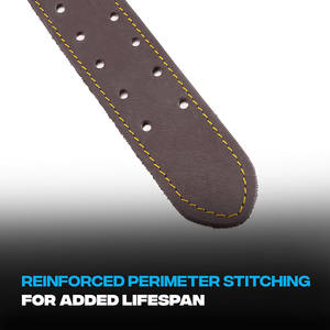 High Quality Custom Made Oil <b>Tanned</b> Leather Heavy Duty Double Stitched Tool <b>Belt</b> Rivets MAKEWAY IND/OEM Brand Model MW-TBLTS007 - Product Image 4