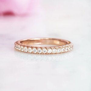 แหวนแต่งงานชุบทอง18K แหวนแต่งงานเพทายสีเงินสเตอร์ลิง925ออกแบบได้ตามที่ต้องการ - Product Image 1