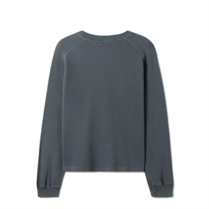 Sweat-shirt unisexe en molleton mélangé de coton gris ardoise, personnalisé, surdimensionné, col rond, uni, streetwear décontracté, chaud, pull d'hiver - Product Image 2