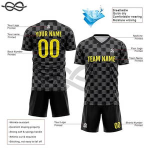 Cadeau de meilleur joueur personnalisé maillot de football pour hommes maillot de football vintage de la rue des jeunes impression par sublimation vêtements de football de style américain - Product Image 4