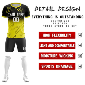 Camisetas de fútbol de entrenamiento, uniformes de fútbol con impresión por sublimación completa OEM de Francia para hombres, diseño personalizado con logotipo y nombre - Product Image 4