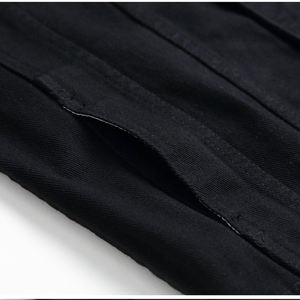 Veste en jean unie à boutons pour hommes pour hommes tendance High Street Winter Designs Vestes respirantes de haute qualité - Product Image 2