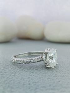 Women's Fine Solitaire Filled 2ct Brilliant Cut Lab Grown Diamond for Certified Trendy 14k 18k Gold Engagement Wedding Ring - Product Image 3