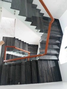 แผ่นกระเบื้องหินแกรนิตสีดำใช้ในห้องครัวห้องน้ำขัดพื้นผิวโบราณ - Product Image 2