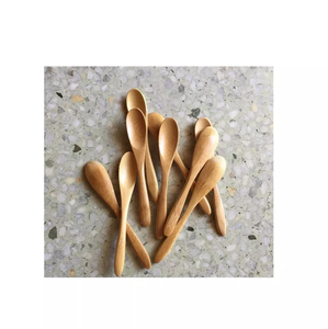 Cuillère en bois fabriquée à la main, cuillère à mesurer le sel et le café en bois, couverts outils de cuisine, cuillère en bois riz soupe Mini serveur - Product Image 4