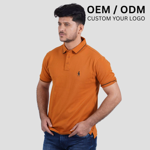 เสื้อยืดลำลองสีพื้นสำหรับผู้ชายเป็นมิตรกับสิ่งแวดล้อมผ้าถักปักผ้าฝ้าย100% ระบายอากาศ - Product Image 3