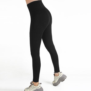Mallas de yoga personalizadas de ajuste flexible, pantalones atléticos elásticos de cintura alta para mujer, ropa de entrenamiento para gimnasio con diseño de logotipo - Product Image 4