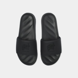 High Quality Black SH 2 Strap Embroidered Slides Trendy Artificial Leather EVA Outdoor <b>Slippers</b> OEM Service Made In Viet Nam - Product Image 3