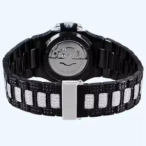 Reloj de Acero Inoxidable de Lujo para Hombre de la Mejor Calidad con Movimiento Automático Negro y Diamante Moissanita Disponible para Precio de Exportación - Product Image 4