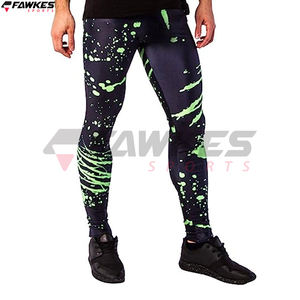 Mallas de entrenamiento de compresión para hombre, mallas estampadas personalizadas, transpirables de talla grande, de longitud regular, ajustadas, para fitness - Product Image 2